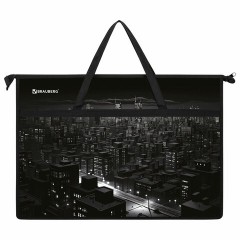 Папка для рисунков и чертежей с ручками BRAUBERG А3, пластик, молния сверху, "Night city", 273410 Папка для рисунков и чертежей с ручками BRAUBERG А3, пластик, молния сверху, "Night city", 273410 - фото 2