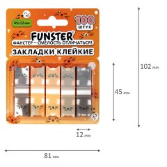 Закладки клейкие Z-сложения FUNSTER (ФАНСТЕР) "Коты", 45х12 мм, 100 шт. (5 цветов х 20 листов), в диспенсере, 116690 - фото 8