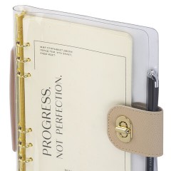 Блокнот А5 180x235 мм, BRAUBERG "Fabulous", гибкий, на кольцах, застежка, 80 л., черный, 116196 - фото 5