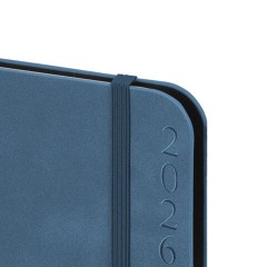 Ежедневник датированный 2026, А5, 151х213 мм, BRAUBERG "Note", под кожу, держатель для ручки, синий, 117517 - фото 4