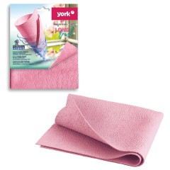 Салфетка из МИКРОФИБРЫ ГУБЧАТАЯ PVA/ПВА СУПЕРВПИТЫВАЮЩАЯ 30х30 см, Long Fresh, розовая, 275 г/м2, YORK, 26250