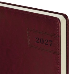 Ежедневник датированный 2027, БОЛЬШОЙ ФОРМАТ 210х297 мм, А4, BRAUBERG "Imperial", под кожу, бордо, 118102 - фото 4
