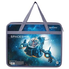 Папка на молнии с ручками BRAUBERG А4, 1 отделение, пластик, 80 мм, "Space trip", 270871 Папка на молнии с ручками BRAUBERG А4, 1 отделение, пластик, 80 мм, "Space trip", 270871 - фото 2