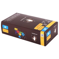 Перчатки латексные смотровые 25 пар (50 шт.), размер M (средний), синие, SAFE&CARE High Risk DL/TL210 Перчатки латексные смотровые 25 пар (50 шт.), размер M (средний), синие, SAFE&CARE High Risk DL/TL210 - фото 7
