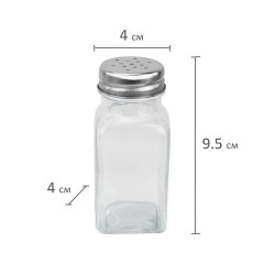 Набор для специй 2х80 мл, CLASSIC, солонка + перечница, стекло/сталь, WEGLA (ВЕГЛА), 700226 - фото 5