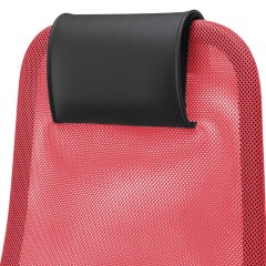 Кресло офисное МЕТТА "SU-B-8" хром, ткань-сетка, сиденье мягкое, красное - фото 10