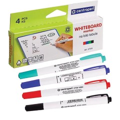 Маркеры для доски НАБОР 4 ЦВЕТА CENTROPEN "Dry-Wipe", круглый наконечник, 1,8 мм, 2709/4, 527090405 - фото 2