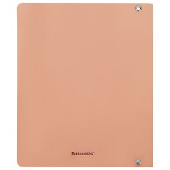Тетрадь на кольцах А5, 175х215 мм, 120 л., под кожу, BRAUBERG VISTA, "Minimal", персиковый, 405214 - фото 9