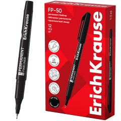 Ручка капиллярная (линер) ERICH KRAUSE "FP-50", ЧЕРНАЯ, линия 0,6 мм, 37068