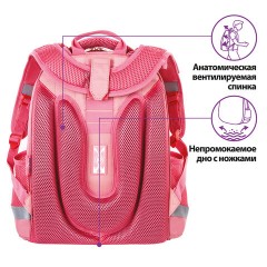 Ранец ЮНЛАНДИЯ EXTRA, с дополнительным объемом, "Pink sneakers", 38x29x18 см, 229928 - фото 11