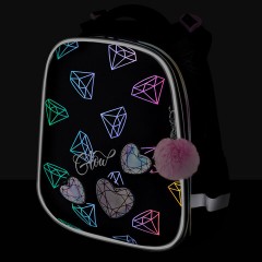 Ранец BRAUBERG LUMINOUS, 2 отделения, с брелоком, "Diamonds", СВЕТЯЩИЙСЯ РИСУНОК, 38х29х16 см, 272070 Ранец BRAUBERG LUMINOUS, 2 отделения, с брелоком, "Diamonds", СВЕТЯЩИЙСЯ РИСУНОК, 38х29х16 см, 272070 - фото 7