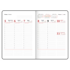 Еженедельник датированный 2026 БОЛЬШОЙ ФОРМАТ 210х297 мм, А4 BRAUBERG "Wood", под кожу, бордо, 117159 - фото 12