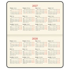 Еженедельник датированный 2027, МАЛЫЙ ФОРМАТ, 105х160 мм, А6, BRAUBERG "Unique", розовый, 118215 - фото 6