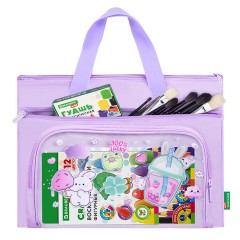 Папка на молнии с ручками BRAUBERG KIDS, ПВХ-карман, 27x35 см, "Ягодный коктейль", 274474 - фото 8