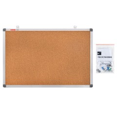 Доска пробковая для объявлений 60х90 см, алюминиевая рамка, BRAUBERG Extra, 238308 - фото 8