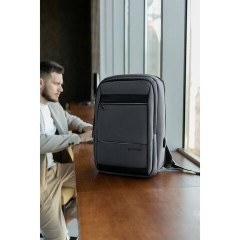 Рюкзак HEIKKI ELECT (ХЕЙКИ) универсальный, отделение для ноутбука, USB-порт, серый, 44х30х16 см, 273863 - фото 8