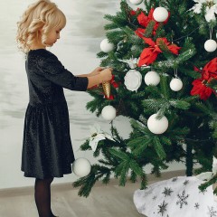Новогодний коврик под елку белый c серебристыми снежинками, 60 см, полиэстер, ЗОЛОТАЯ СКАЗКА, 592158 Новогодний коврик под елку белый c серебристыми снежинками, 60 см, полиэстер, ЗОЛОТАЯ СКАЗКА, 592158 - фото 11