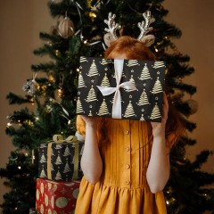 Бумага упаковочная новогодняя НАБОР 3 шт. "Black&Gold", С ЭФФЕКТАМИ, 70х100 см, ЗОЛОТАЯ СКАЗКА, 592190 - фото 13