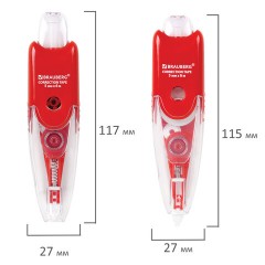 Корректирующая лента BRAUBERG "Click", 5 мм х 6 м, корпус прозрачный, автоматическая, блистер Корректирующая лента BRAUBERG "Click", 5 мм х 6 м, корпус прозрачный, автоматическая, блистер - фото 8