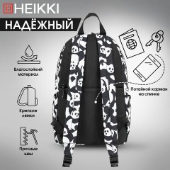 Рюкзак HEIKKI POSITIVE (ХЕЙКИ) универсальный, карман-антивор, Pandas, 42х28х14 см, 272544 - фото 12