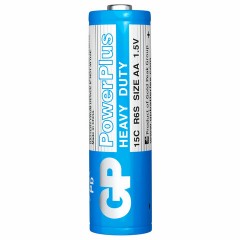 Батарейки КОМПЛЕКТ 4 шт., GP PowerPlus AA (R6, 15G), солевые, пальчиковые, в пленке, 15CEBRA-2S4 Батарейки КОМПЛЕКТ 4 шт., GP PowerPlus AA (R6, 15G), солевые, пальчиковые, в пленке, 15CEBRA-2S4 - фото 3