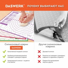 Коврик силиконовый для раскатки/запекания 30х40 см, красный, DASWERK (ДАСВЕРК), 608424 - фото 15