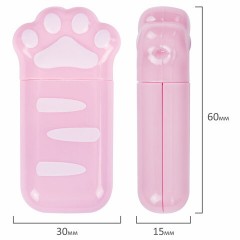Корректирующая лента BRAUBERG KIDS "ЛАПКИ", 5 мм х 6 м, ВЫГОДНАЯ УПАКОВКА 2 штуки в блистере, 272498 - фото 8