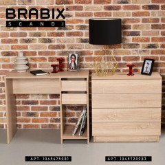 Стол письменный/компьютерный BRABIX "Scandi CD-017", 900х450х750 мм, 2 ящика, дуб сонома, 641895, ЦБ013706-2 - фото 27