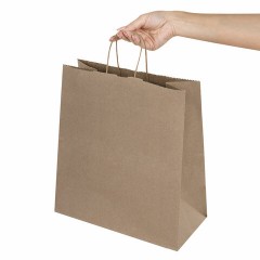Крафт-пакет бумажный 24х14х28 см, КОМПЛЕКТ 50 шт., крученые ручки, плотность 90 г/м2, LAIMA ECO CRAFT, 609685 Крафт-пакет бумажный 24х14х28 см, КОМПЛЕКТ 50 шт., крученые ручки, плотность 90 г/м2, LAIMA ECO CRAFT, 609685 - фото 5