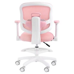 Кресло детское с подставкой для ног BRABIX KIDS "MG-215", сетка/ткань TW, розовое, 533311 - фото 5