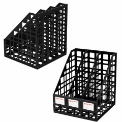 Лоток вертикальный для бумаг BRAUBERG "ULTRA", 240 мм, 3 отделения, сетчатый, сборный, черный, 238249 Лоток вертикальный для бумаг BRAUBERG "ULTRA", 240 мм, 3 отделения, сетчатый, сборный, черный, 238249 - фото 2