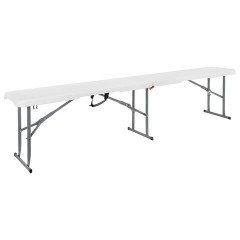 Скамья складная NOSTRESS (НОСТРЕСС) "Country FB-005" (1800х280х435 мм), пластик HDPE, белая, 680058