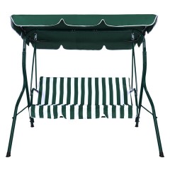 Качели садовые NOSTRESS (НОСТРЕСС) COMFORT SC-003, 3 места, Ш170хГ110хВ153 см, мягкое сиденье, зеленый/белый, 680051 - фото 3