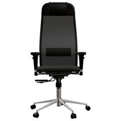 Кресло МЕТТА "ErgoLife" 10 B1-104D, хром, синхромеханизм, 2D-подлокотники, прочная сетка, черное - фото 4