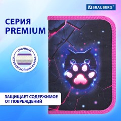 Пенал BRAUBERG, 1 отделение, 1 откидная планка, полиэстер, 21х14 см, "Pink lava", 273522 - фото 11