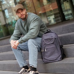 Рюкзак BRAUBERG HIGH SCHOOL универсальный, 3 отделения, "Осень", серый, 46х31х18 см, 225518 - фото 10