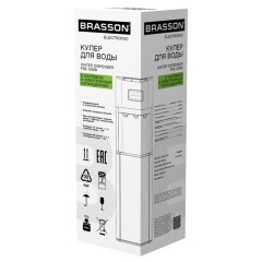Кулер для воды BRASSON (БРАССОН) FSE-03SB, напольный, нагрев/охлаждение электронное, НИЖНЯЯ ЗАГРУЗКА, 3 крана, серебристый, 455429 - фото 2