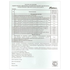 Аптечка для детских и учебных учреждений, по приказу №261н, МИРАЛ, пластиковый шкаф, ОДШП-Н - фото 5