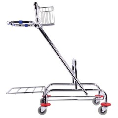 Тележка уборочная BRABIX, 2-съемных ведра по 15 л, отжим, корзина, держатель для мусорного мешка с поддерживающей платформой, 601500 - фото 8