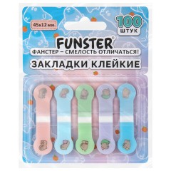 Закладки клейкие Z-сложения FUNSTER (ФАНСТЕР) "Капибары", 45х12 мм, 100 шт. (5 цветов х 20 листов), в диспенсере, 116694 - фото 6