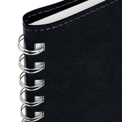 Бизнес-тетрадь на гребне А5 148x218 мм, BRAUBERG "Office PRO", под кожу, клетка, 80 л., чёрная, 111046 - фото 9