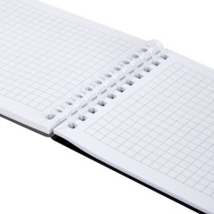 Блокнот МАЛЫЙ ФОРМАТ А6, 60 л., силиконовый гребень, обложка пластик, клетка, BRAUBERG, серый, 117566 - фото 8