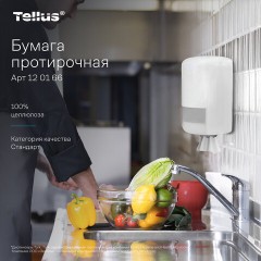Бумага протирочная Торк/Tellus M2 1 сл. ЦВ 6рул/кор,базовая,белая 120166 - фото 10