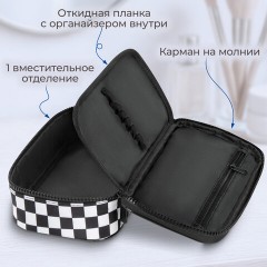 Пенал-органайзер BRAUBERG, 1 отделение, полиэстер, 22x11,5x6 см, "Black and White", 271572 - фото 11