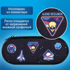 Пенал-футляр BRAUBERG, 1 отделение, органайзер, полиэстер, 22x9х5 см, "Open space", 272313 - фото 7