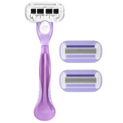 Бритвенный станок многоразовый женский, 4 лезвия, 2 кассеты, плавающая головка, X-ONE (ИКС-УАН), 700018 - фото 2