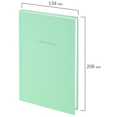 Блокнот А5 134х206 мм, 80 л., твёрдый, клетка, BRAUBERG "Minimal", мятный, 116443 Блокнот А5 134х206 мм, 80 л., твёрдый, клетка, BRAUBERG "Minimal", мятный, 116443 - фото 2