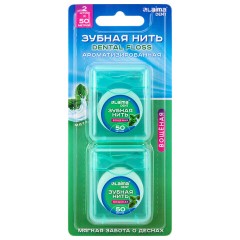 Зубная нить вощеная 100 м (2 шт. х 50 м), мягкая забота о деснах, ВКУС МЯТЫ, LAIMA DENT, 609414 - фото 2