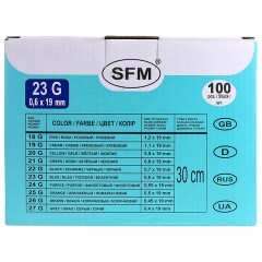 Иглы-бабочки для вливания в малые вены SFM 0,6 х 19 - 23G, КОМПЛЕКТ 100 штук, LUER - фото 4