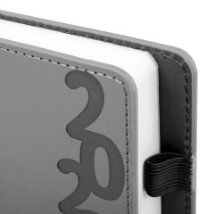 Ежедневник датированный 2026, А5, 150x213 мм, BRAUBERG "Up", под кожу, софт-тач, держатель для ручки, серый, 117119 - фото 3